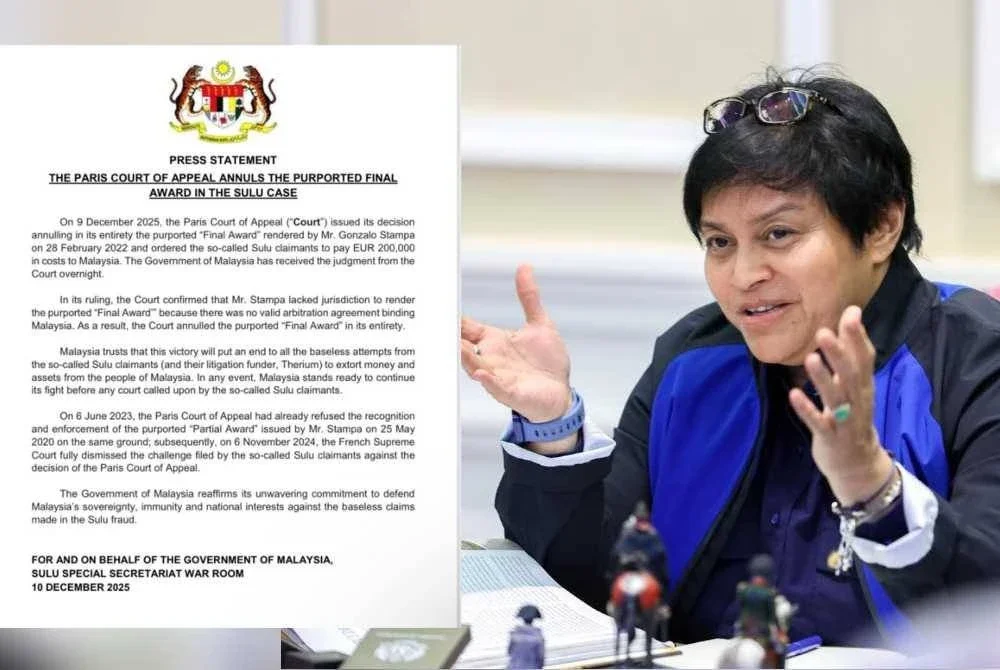 Azalina dan kenyataan media War Room Sekretariat Khas Sulu.