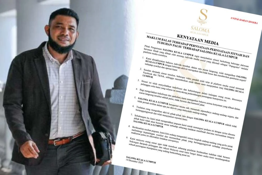 Pihak pengurusan Saloma Kuala Lumpur menafikan dakwaan berunsur fitnah dilemparkan oleh Papagomo terhadap perniagaan mereka.