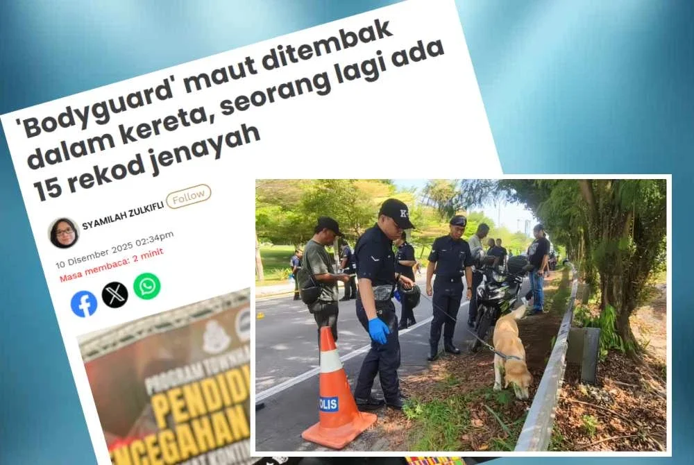 Sebelum ini, Sinar Harian melaporkan seorang maut manakala seorang lagi cedara parah selepas ditembak di dalam kereta.