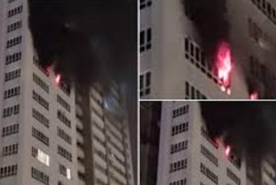 Sebuah unit rumah di tingkat 27 sebuah kondominum di Mont Kiara pada Rabu. Foto: Bernama 