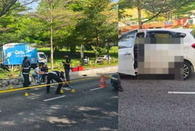 Dua lelaki ditembak dalam sebuah kereta di Jalan Rasah menghala Plaza Tol Port Dickson pada Rabu.