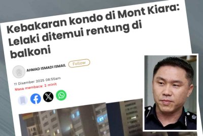 Laporan Sinar harian pada Rabu. Gambar kecil: Chang Hook 