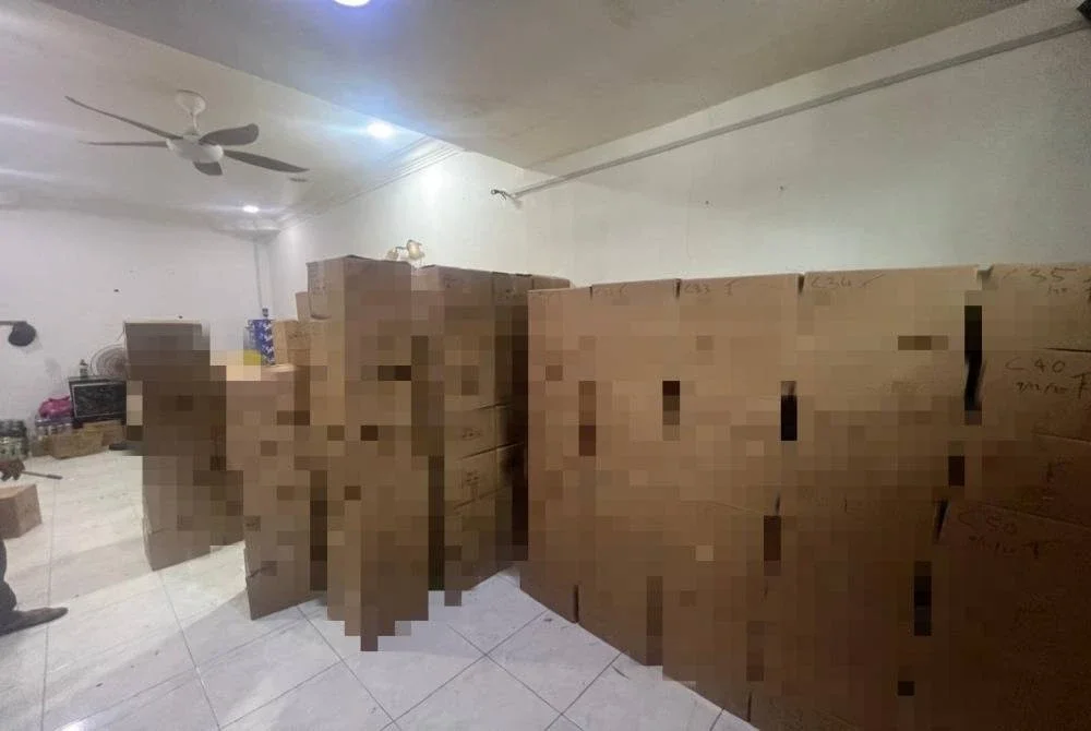 Antara yang dirampas dalam serbuan PGA di premis di Bukit Indah. - Foto PGA