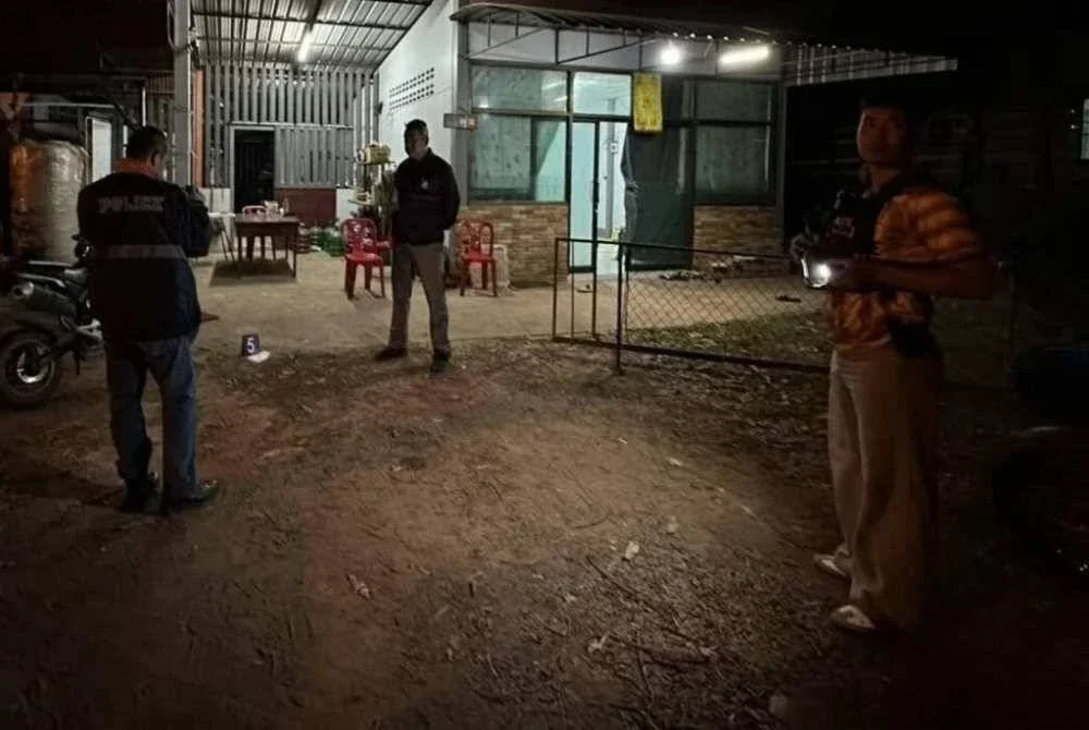 Lokasi kejadian tembak di Kampung Na Phra Chai. Foto: Matichon