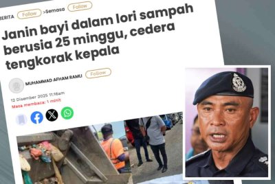 Laporan Sinar Harian pada Jumaat. 