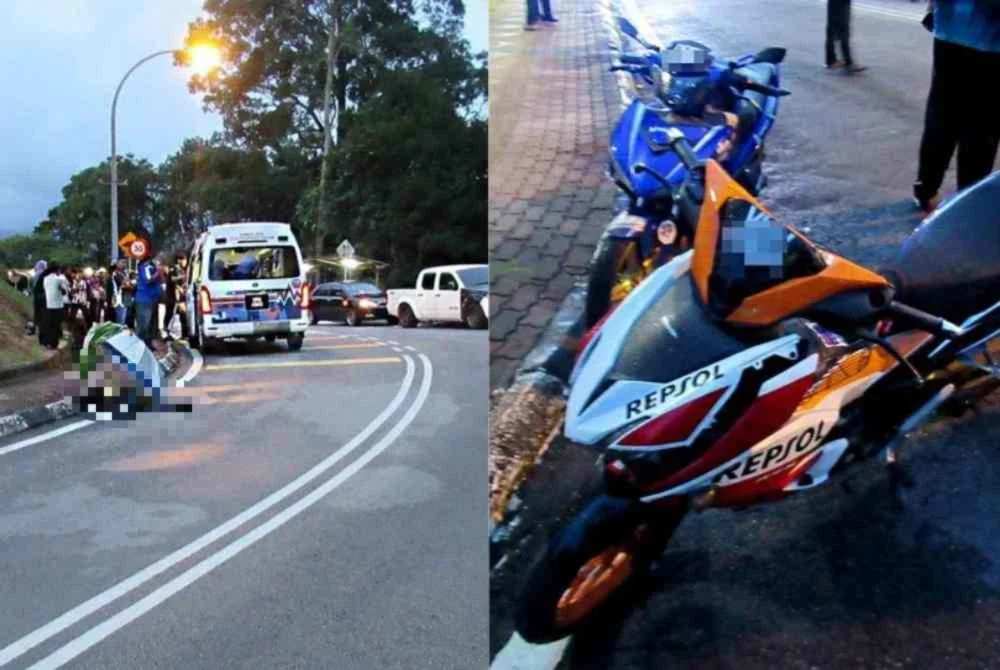 Seorang pelajar perempuan UiTM Cawangan Machang maut dilanggar sebuah motosikal semasa melintas di kawasan kampus universiti terbabit pada Sabtu. Foto PDRM