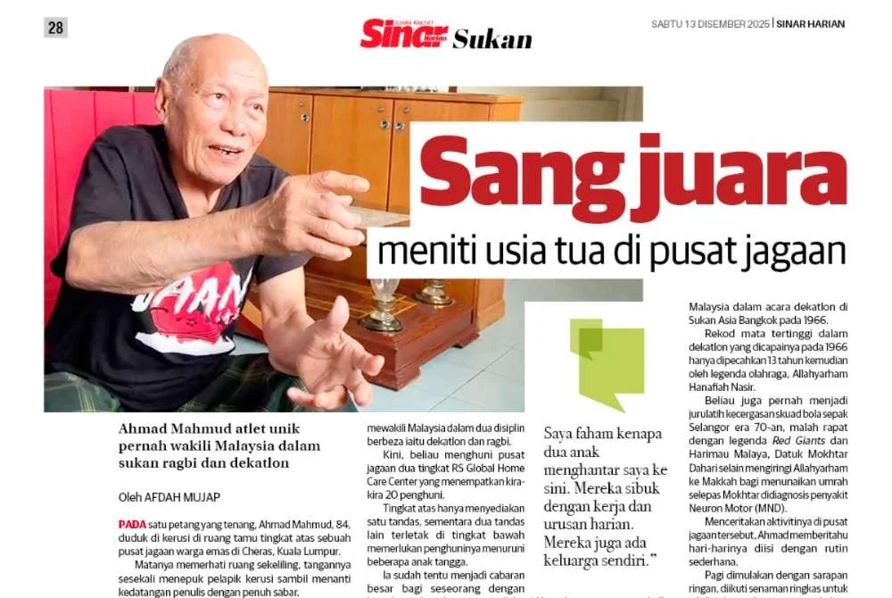 Laporan Sukan Sinar pada Sabtu.