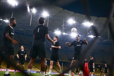 Sabah FC menjalani latihan di SNBJ. Foto Sabah FC