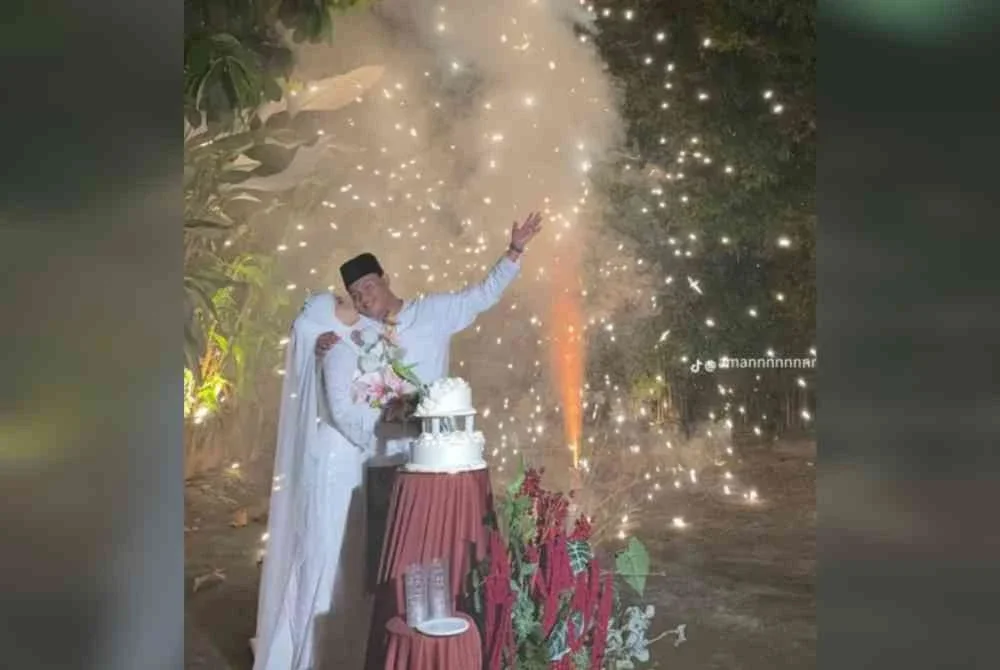 Abdur Rahman selamat disatukan dengan wanita pilihannya. - Foto TikTok Abdur Rahman Amir Ruddin