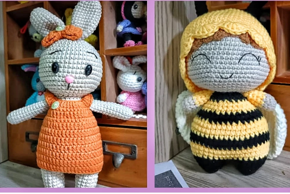 Pelbagai jenis anak patung turut dihasilkan.