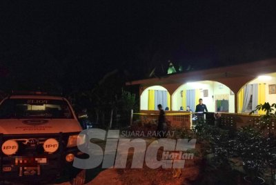 Polis menjalankan siasatan di lokasi kejadian.