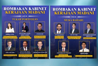 Sebanyak tujuh menteri serta lapan timbalan menteri akan mengangkat sumpah jawatan di hadapan Yang di-Pertuan Agong Sultan Ibrahim, susulan rombakan Kabinet Kerajaan Madani.