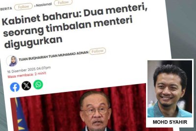 Laporan Sinar harian pada Selasa. 