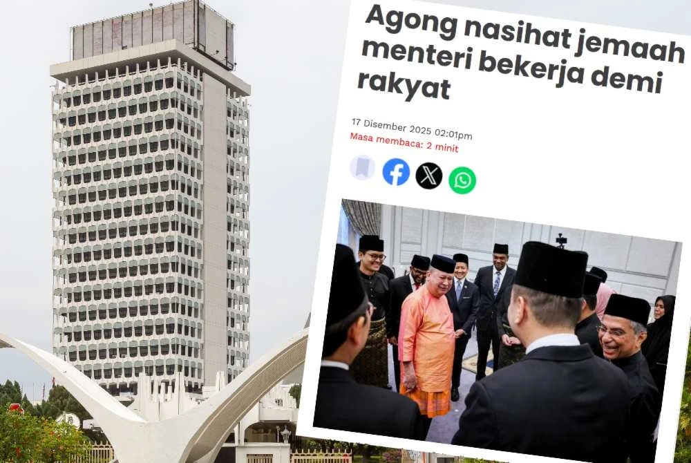Sultan Ibrahim menasihati Jemaah Menteri supaya menunaikan amanah dengan integriti dan mengutamakan rakyat.
