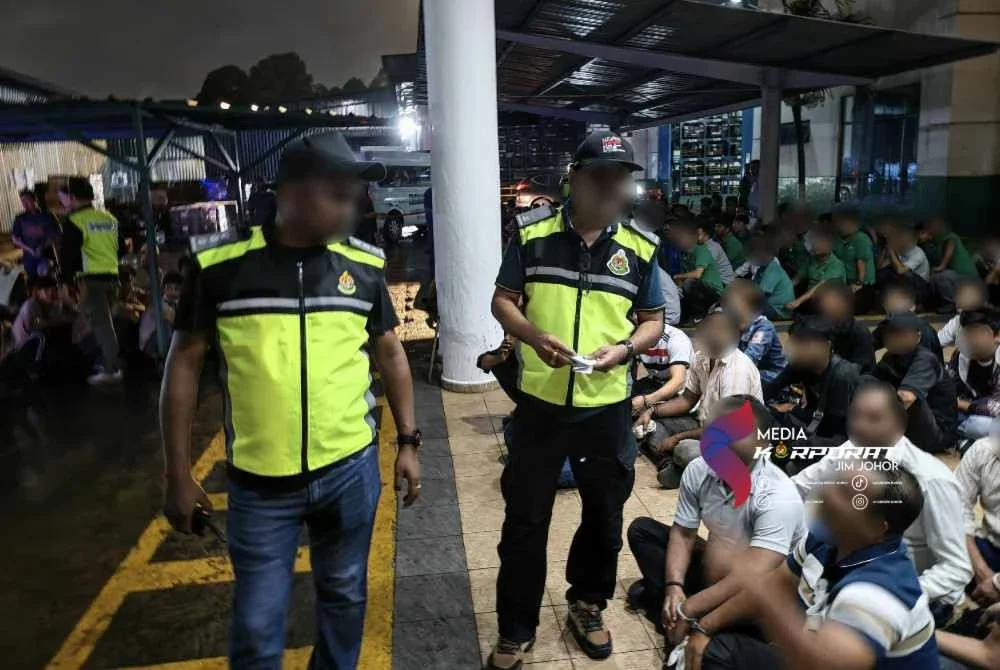 Kesemua warga asing yang ditahan ditempatkan di Depot Imigresen Setia Tropika bagi siasatan serta tindakan lanjut. Foto JIM Johor