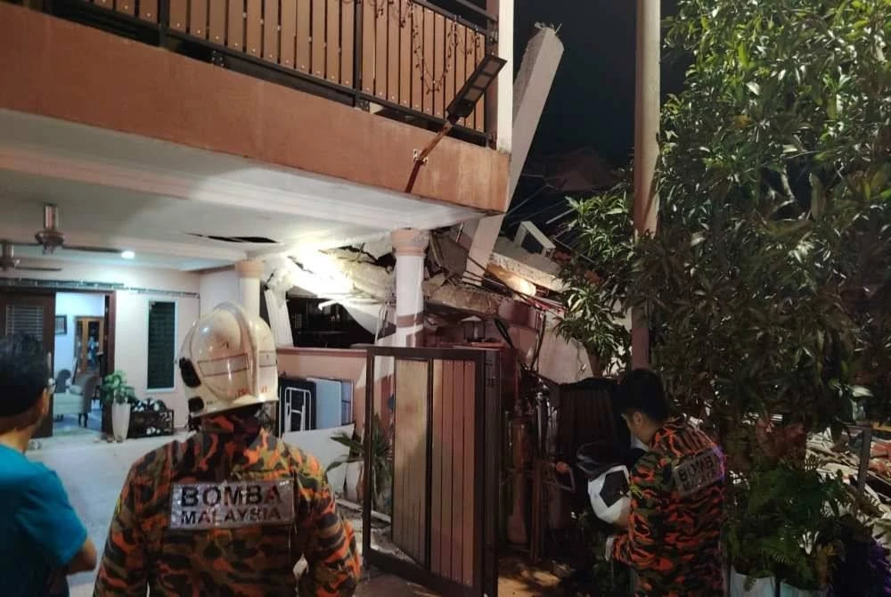 Penghuni rumah telah dikeluarkan lebih awal oleh jiran tetangga sebelum kejadian runtuhan berlaku.