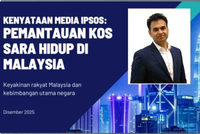 Keyakinan rakyat Malaysia terhadap hala tuju negara terus mencatatkan peningkatan. Gambar kecil: Arun. 