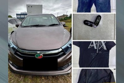 Antara barang-barang yang dirampas daripada suspek. Foto: IPD Kluang