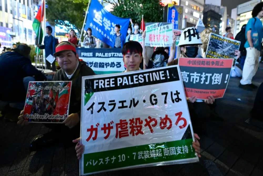 Demonstrasi Bebaskan Palestin oleh penduduk Jepun, peningkatan penindasan Israel ke atas penduduk Palestin meningkatkan sentimen kebersamaan di pelbagai negara termasuk di Jepun.-Agensi