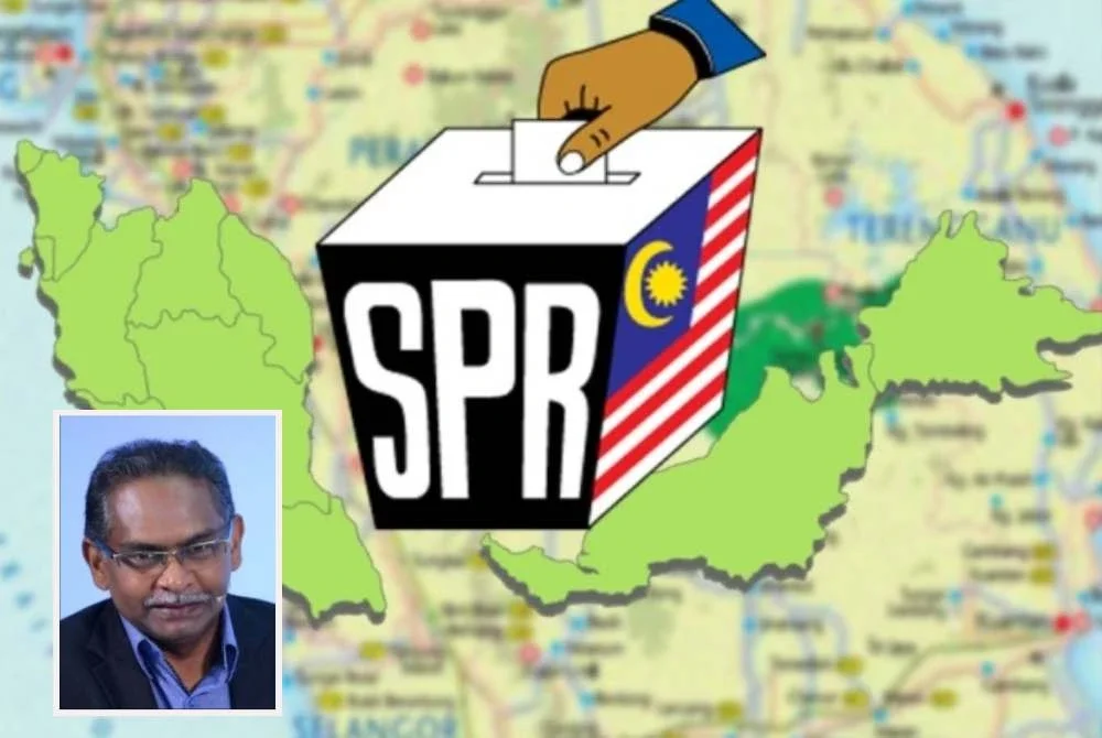 Jumlah 222 kerusi Parlimen yang digunakan ketika ini telah kekal sejak kajian persempadanan semula Parlimen dilaksanakan pada 2003. Gambar kecil: Manimaran