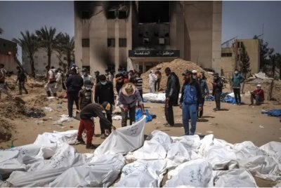 Pertahanan Awam Gaza memaklumkan pihaknya menemukan mayat 94 rakyat Palestin yang tertimbus di bawah runtuhan di wilayah itu - Foto: Agensi