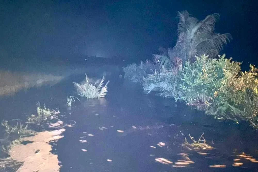 Kawasan tali air lokasi mangsa dilaporkan lemas. - Foto Polis Pekan