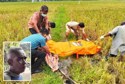 Jenazah sebenar adalah milik Pardi yang mempunyai wajah serupa dengan Samuji (gambar kecil). - Foto Agensi