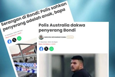 Serangan di Archer Park, Sydney pada 14 Disember lalu itu mengorbankan 15 orang dan mencederakan puluhan yang lain.