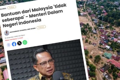 Tito Karnavian dikecam bukan sahaja oleh warganegara Malaysia tetapi juga netizen Indonesia.