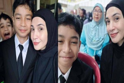 Izreen Azminda bersama Adrian Umar. 