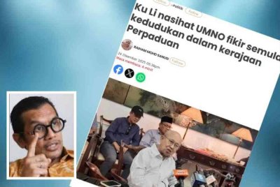 Armand Azha (gambar kecil) menyokong nasihat veteran UMNO, Tengku Razaleigh Hamzah supaya UMNO mengkaji semula kerjasama politik dalam Kerajaan Madani.