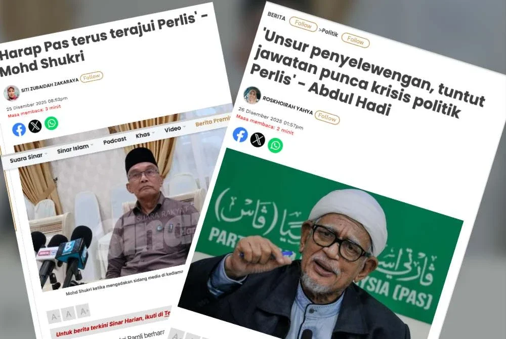 Abdul Hadi mendakwa krisis politik di Perlis berpunca daripada unsur penyelewengan dan rasuah.