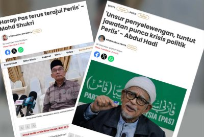 Abdul Hadi mendakwa krisis politik di Perlis berpunca daripada unsur penyelewengan dan rasuah.