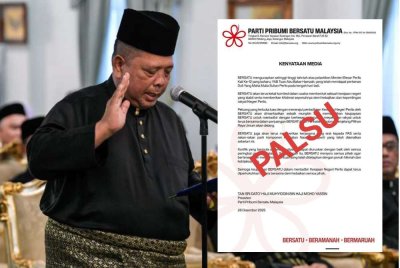 Bersatu menafikan sebarang kenyataan media berkaitan pelantikan Menteri Besar Perlis seperti yang tular di media sosial.