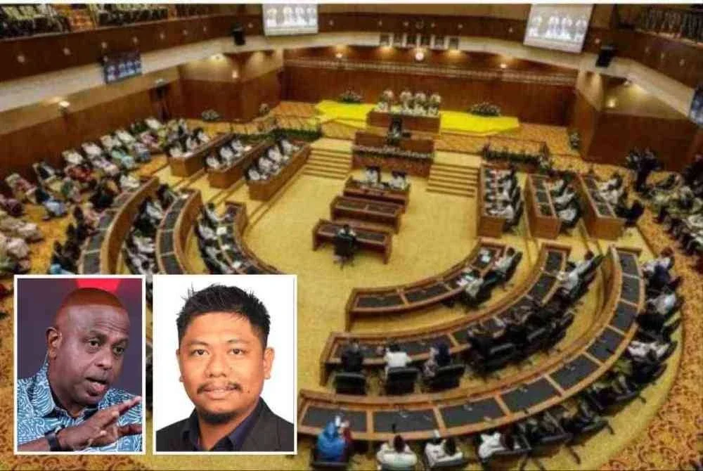 DUN Perlis menjadi medan ujian kepimpinan MB baharu apabila sokongan politik dikatakan kekal rapuh. Gambar kecil: Sivamurugan (kiri), Ariff Aizuddin