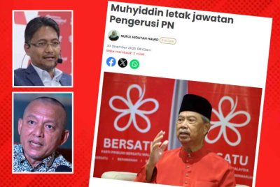 Keputusan Muhyiddin meletakkan jawatan sebagai Pengerusi PN disifatkan sebagai langkah yang tepat. Gambar kecil: Marzuki (atas) dan Razali.