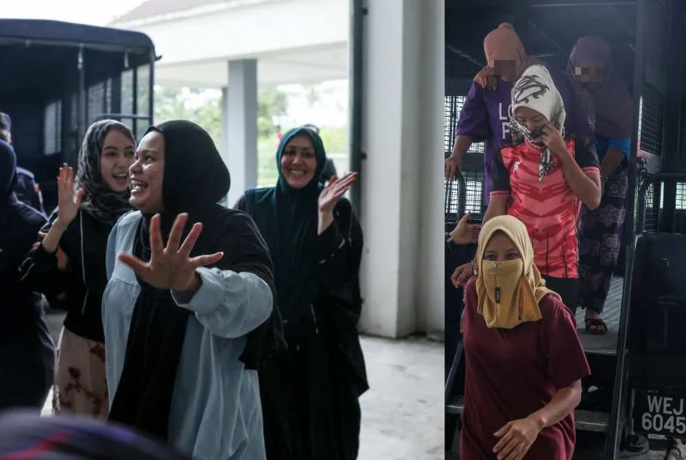 Lima wanita daripada dua keluarga yang mengaku bergaduh di Pasar Melor minggu lepas masing-masing dijatuhi hukuman denda RM1,000 oleh Mahkamah Majistret pada Rabu. Foto Bernama