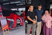 Fattah Amin mencuri tumpuan ramai apabila tampil membuat kejutan istimewa buat kedua-dua ibu bapanya baru-baru ini.