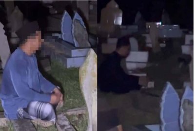 Tindakan beberapa individu berzikir dalam keadaan mencurigakan di kawasan perkuburan pada waktu tengah malam, mengundang kebimbangan penduduk setempat.