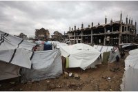 Faktor cuaca buruk yang melampau termasuk hujan lebat dan ribut sebagai punca utama yang memburukkan lagi keadaan di Gaza. - Foto Agensi