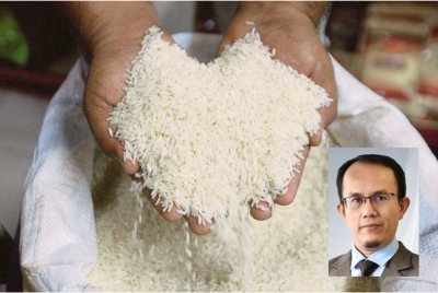 Isu padi dan beras bukan lagi isu kebajikan pesawah semata-mata, tetapi soal keselamatan nasional dan boleh menjadi ancaman yang menjejaskan survival negara. Gambar kecil: Bakri 