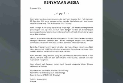Kenyataan media oleh tiga ADUN Perlis pada Jumaat.