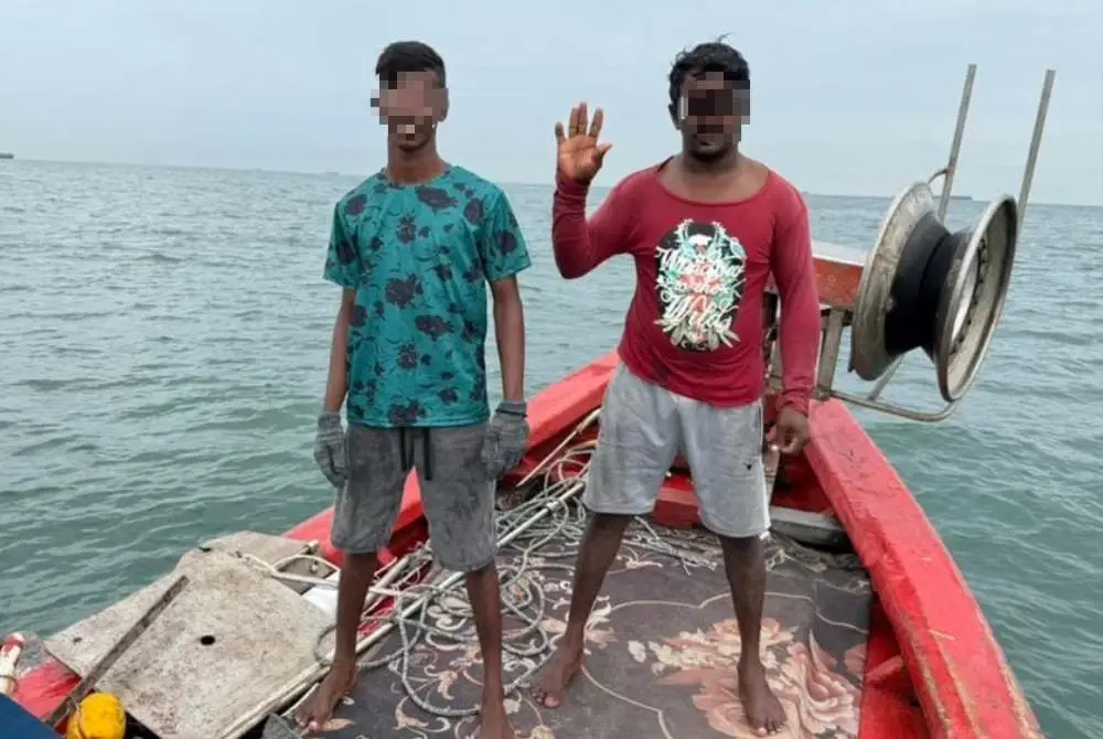 Antara warga asing yang ditahan selepas didapati tiada dokumen pengenalan diri serta permit kerja yang sah.