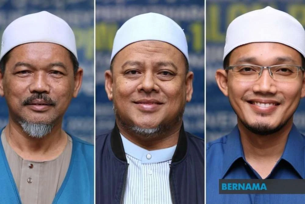 Tiga ADUN terbabit dari kiri: Saad Seman (Chuping), Fakhrul Anwar Ismail (Bintong) dan Mohd Ridzuan Hashim (Guar Sanji). - Foto Bernama