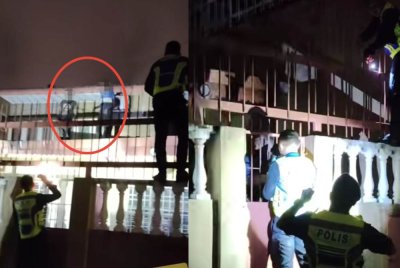 Rakaman video memaparkan polis berjaya menahan dua lelaki cuba memecah masuk sebuah rumah di Taman Eng Ann, Klang baru-baru ini yang tular di media sosial.
