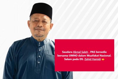 Shahidan menerusi hantaran di Facebook menyatakan kesediaan bersama UMNO menerusi Muafakat Nasional.