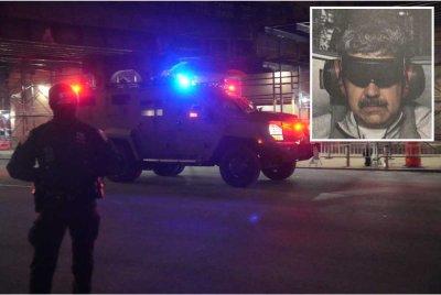 Maduro (gambar kecil) dilaporkan tiba pada malam 3 Januari di sebuah pangkalan tentera di Amerika Syarikat selepas ditangkap oleh pasukan AS di Caracas. - Foto: AFP