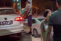 Pemandu kereta dengan nombor pendaftaran Singapura didakwa mengisi petrol subsidi RON95 dengan sebahagian huruf pada nombor plat disembunyikan, tular di media sosial.