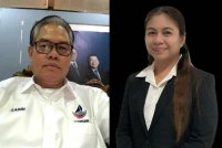 Bekas ADUN Sukau, Datuk Saddi Abdul Rahman (kiri) sebagai calon Warisan di Parlimen Kinabatangan manakala Mazliwati Abdul Malek bagi DUN Lamag.