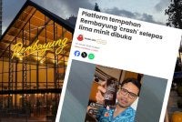Platform tempahan Rembayung 'crash' selepas lima minit dibuka pada Ahad malam.
